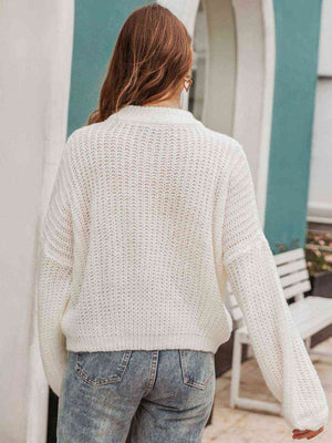 Right On Time Round Neck Long Sleeve Sweater