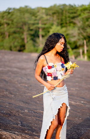 Field of Flowers Halter Top - Granola Child