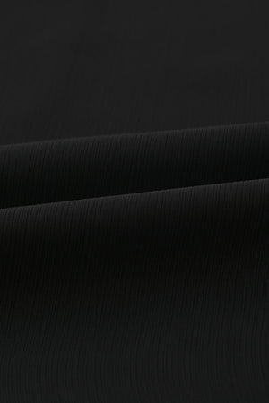 GC Curvy Leila Tie Front Crop Top in Black