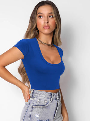 I Got You Square Neck Cropped T-Shirt