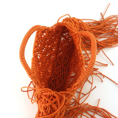 Sunday Special Hand Bag with Tassels in Orange