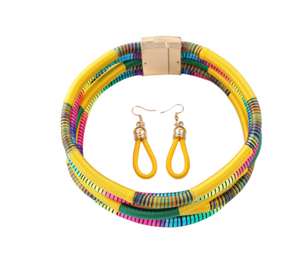 AfriKa Hand-knitted Necklace & Earring Set