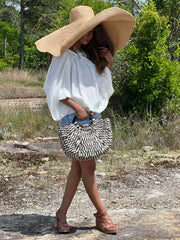 Half-round Rattan Tote