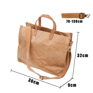 Crumpled Kraft Paper Tote - Granola Child