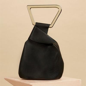 Twisted Bucket Bag in Black