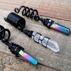 Multi Color Crystal Loc Hair Jewelry And Braid Accessories.