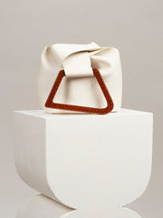 Twisted Bucket Bag in Bone