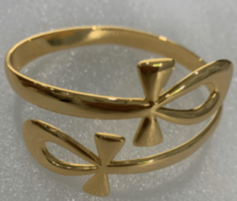 Egyptian Ankh Eye SS Vermeil Bracelet - Granola Child